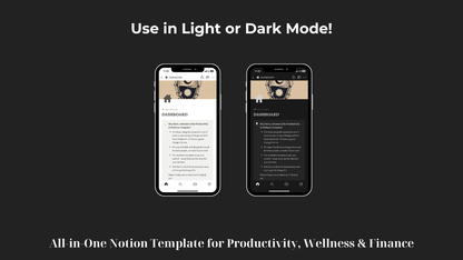All-in-One Notion Template for Productivity, Wellness & Finance
