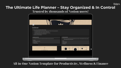 All-in-One Notion Template for Productivity, Wellness & Finance