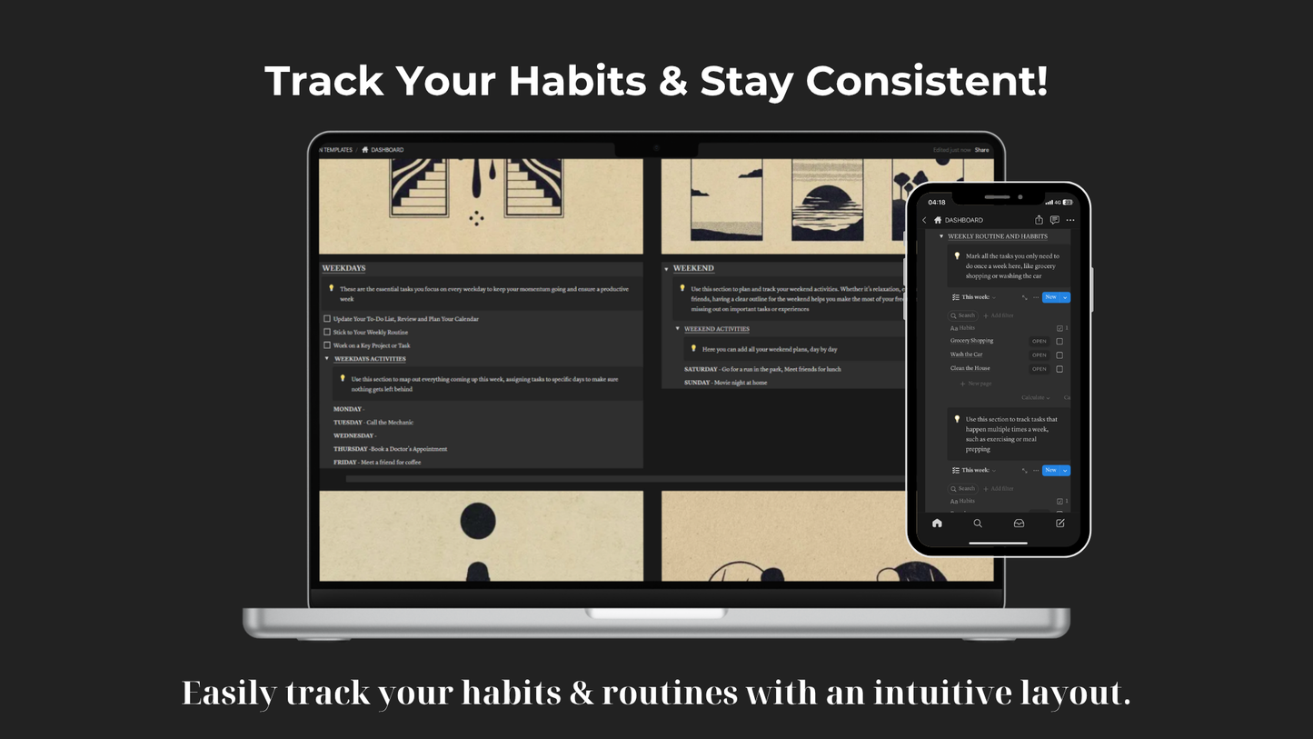 All-in-One Notion Template for Productivity, Wellness & Finance